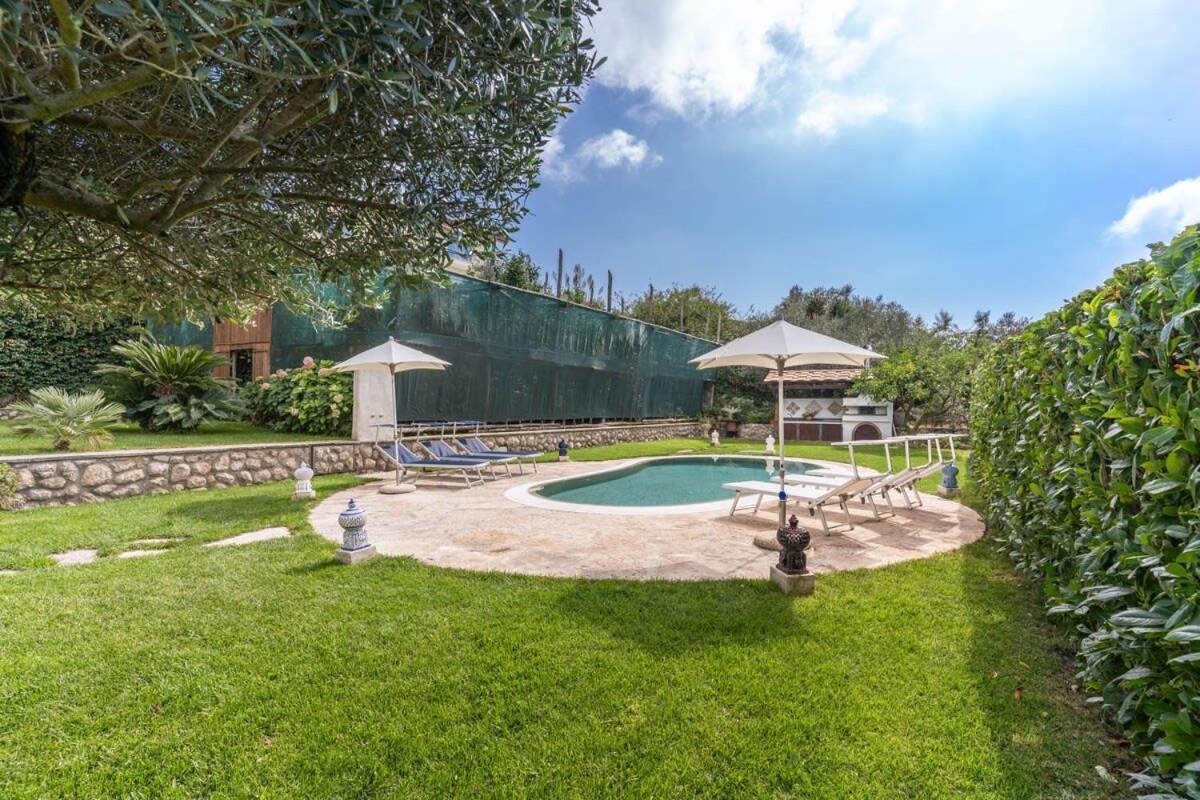 Villa Mimosa Rustic Elegance Views & Pool Massa Lubrense Extérieur photo